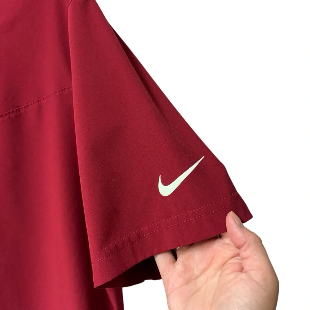 Arizona Cardinals Nike On Field Dri Fit Collared Polo Medium Red Lightweight EUC